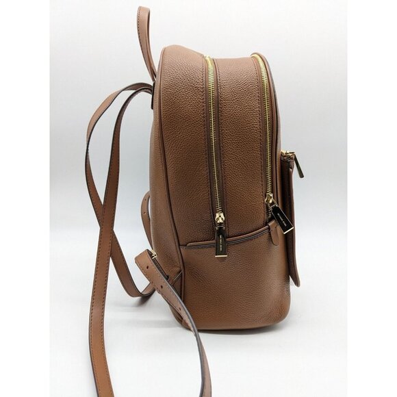 MICHAEL KORS Adina pebbled leather women's large backpack -LUGGAGE/ BROWN - Picture 5 of 9